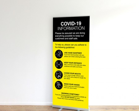 Covid 19 Deluxe Roller Banner